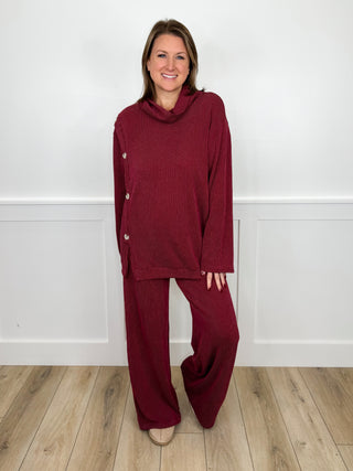 Dear Scarlett Soft Moments High Rise Ribbed Wide Leg Set - 6 colors!