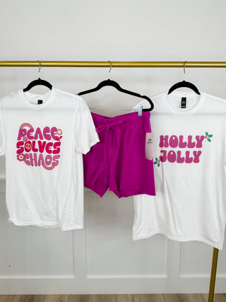 Darling Designs Cotton High Rise Avery Mae Graphic Tee Shirt & Shorts Set - 16 options!