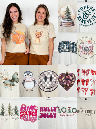 Darling Designs Cotton Short Sleeve Avery Mae Graphic Tee Shirt - 16 options!