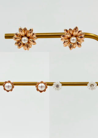 All the Bloom Gold Stud Earring Set