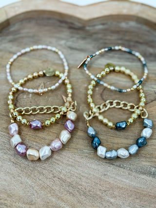Erimish Breathe & Believe Gold Starter Stack Bracelet Set - 4 options!