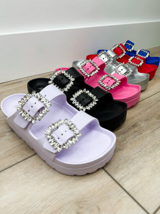 Bold of You Platform Double-Strap Slide Sandals - Multiple Colors