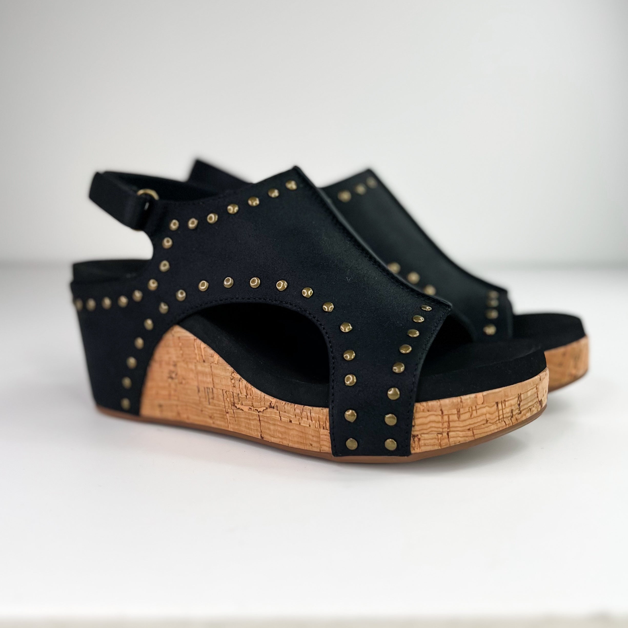 Corkys First Dance Faux Leather Black Wedges – Avery Mae Boutique