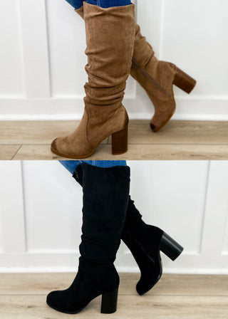 She's a Wild Card Faux Suede Tall Boots - 2 colors!