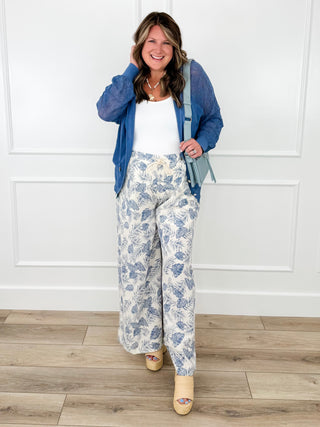 White Birch Feeling the Blues Knit Long Sleeve Blue Button Up Hooded Cardigan