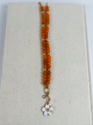 Orange Blossoms Beaded Necklace - Multiple Colors