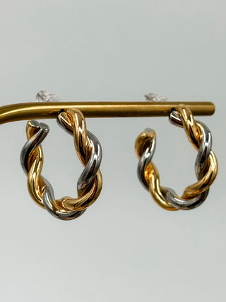 Twisted Focus Hoop Earrings