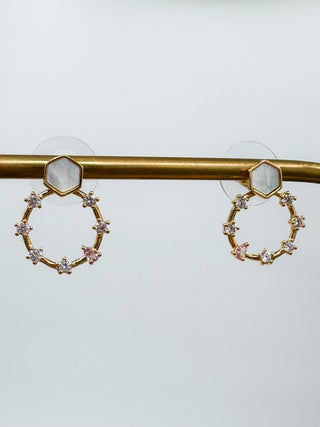 Thanking You Gold Drop Earrings