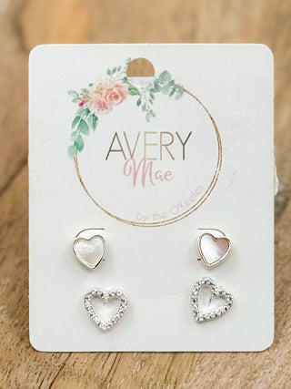 Better Together Silver Stud Earrings Set