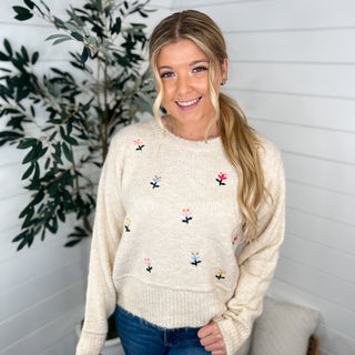 I Called This Knit Long Sleeve Oatmeal Avery Mae Sweater Top