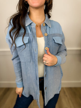 Special Days Cotton Long Sleeve Avery Mae Button Up Top - 4 colors!