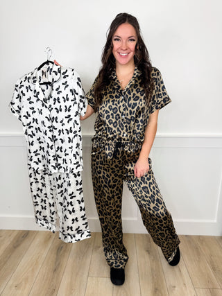 Bedtime Glam Satin High Rise Avery Mae PJ Set - 2 options!