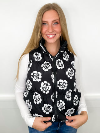 Double the Fun Ribbed Reversible Avery Mae Puffer Vest - 2 colors!