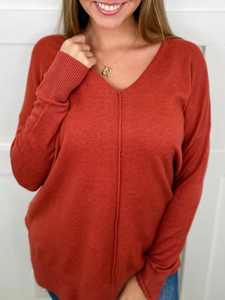 Zenana Basic Tempted By it Knit Long Sleeve Sweater Top - Multiple Colors