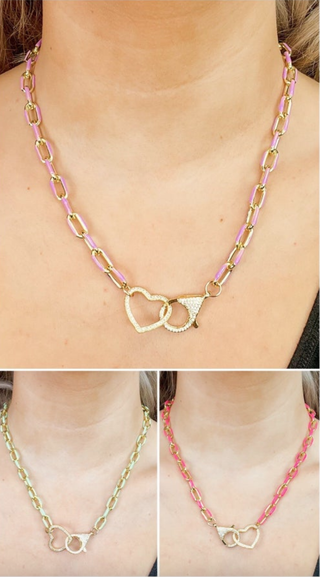 B.B. Lila Open Heart Necklace - 4 colors!