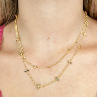 Worth a Shot Gold Layered Necklace