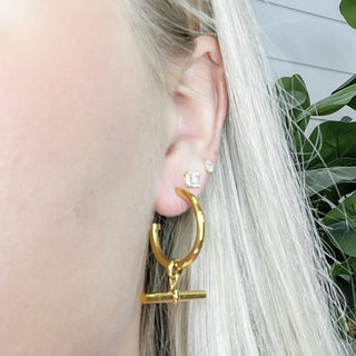 Raising the Bar Gold Hoop Earrings