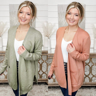 Wishlist Like You Care Knit Long Sleeve Cardigan - 2 colors!