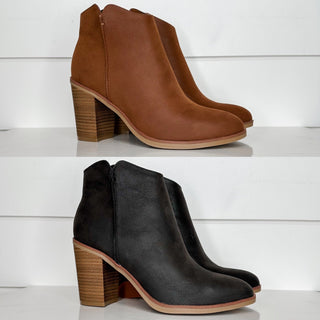 MIA With Purpose Faux Leather Booties - 2 colors!