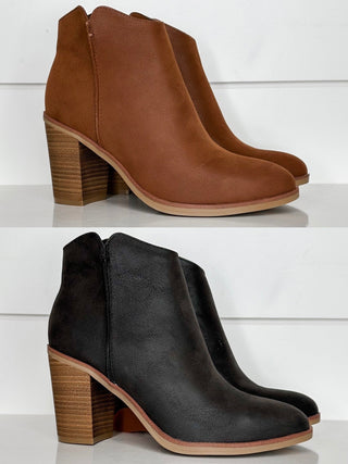 MIA With Purpose Faux Leather Booties - 2 colors!