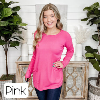 Happy Together Zenana Soft Knit Long Sleeve Top - 10 colors!