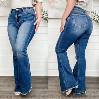 Risen Kaylani High Rise Bootcut Blue Jeans