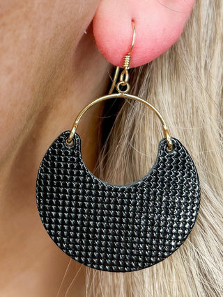 Midnight Mood Leather Earrings