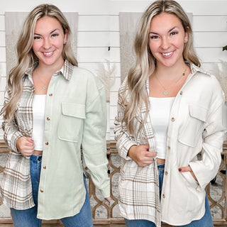 Understand Beauty Plaid Shacket - 2 colors!