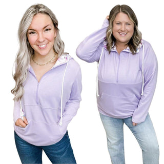 Yours Entirely Shirley & Stone Lightweight Quarter Zip Hoodie Sweatshirt - 3 colors!