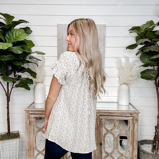 Sit by Me Lightweight Short Sleeve Taupe Top