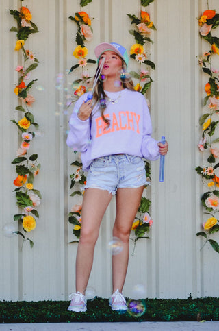 PRE-ORDERSB BEACHY Lavender Knit Sweater