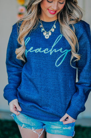 PRE-ORDERSB Beachy Script Knit Sweater