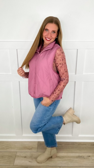 Feel the Warmth Quilted Rose Avery Mae Vest