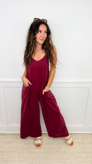 Easel Keep it Casual Cotton Blend Jumpsuit - 2 colors!