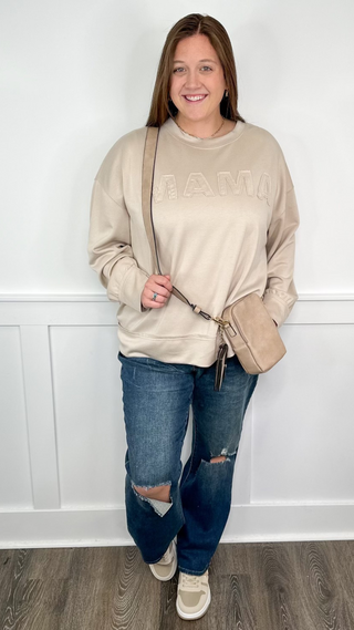 White Birch Mama Knows Best Rayon Blend Long Sleeve Crewneck Sweatshir Avery Mae Boutique