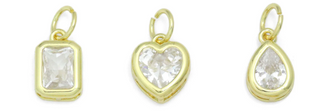 PRE-ORDER LPJ2 Gold CZ Shape Charm