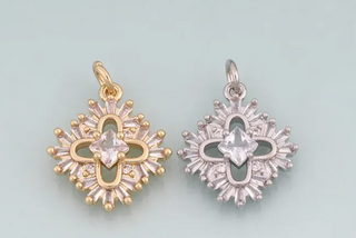 PRE-ORDER LPJ2 Quatrefoil Flower Charm
