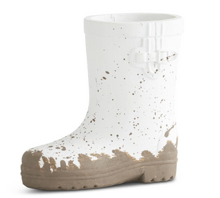 Rainy Day White Resin Rainboot