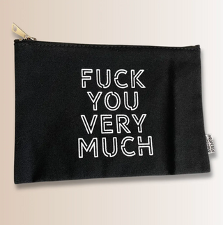 Very Much Black Canvas Pouch