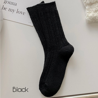 Knit Fashionable Neutral Crew Socks - 8 colors!