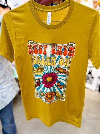 Keep Calm Dream On Graphic Tee Shirt