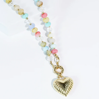 PRE-ORDERTRJ Multi Puff Heart Gold Necklace