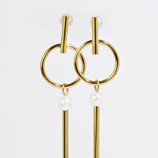 PRE-ORDERTRJ Modern Muse Gold Drop Earrings