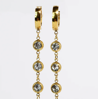 PRE-ORDERTRJ Heavens Gold Drop Huggie Earrings