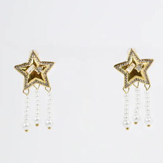 PRE-ORDERTRJ Belle Star Gold Drop Earrings