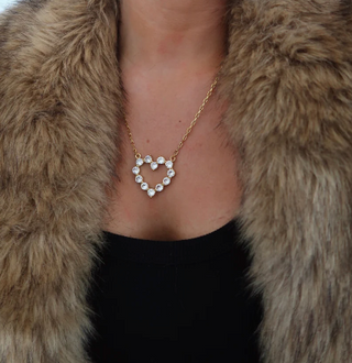 PRE-ORDERCHA XL Diamond Heart Gold Necklace