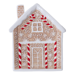 Honey I'm Home Ceramic Gingerbread House Plate -  2 options!