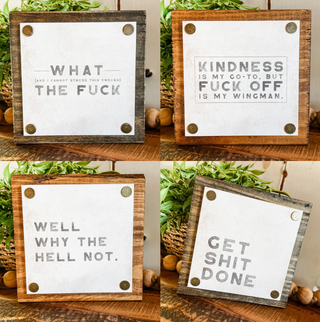 Go Off Wood Block Sign - 4 options!