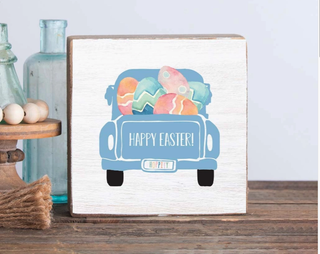 Easter Joy Decorative Wooden Block