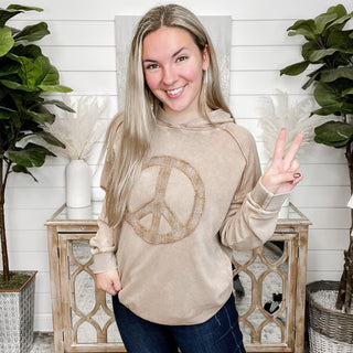 Easel Peace at Last Cotton Long Sleeve Hooded Top - 4 colors!